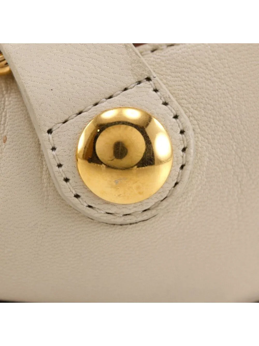 Gucci Sylvie Sherry Line Chain Leather Ivory Pumps Heel